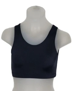 Crop Top SPANDEX Sports Bra New Dance Costume BLACK Child Sizes - Picture 1 of 8