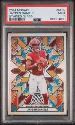 Jayden Daniels 2024 Mosaico Vitral Novato PSA 9 Como Nuevo💎📈🐐 Foto 1 de 2