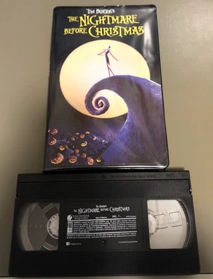 The Nightmare Before Christmas VHS 1994 Video Tape Tim Burton Disney Free Ship - Image 1 of 4