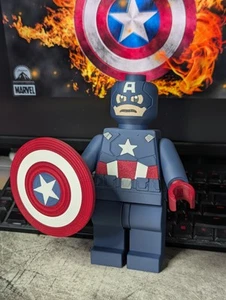 3D Printed Marvel Captain America Large Scale 8.5"- 9.5" Minifigure - Picture 1 of 10