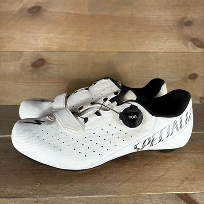 Chuteiras de ciclismo Specialized Torch 1.0 masculinas tamanho 7.5 branco estrada tênis esportivo - Imagem 1 de 4