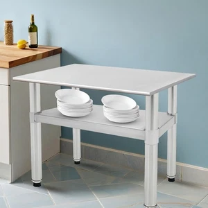 Edelstahltisch, verstellbare untere Ablage, unter Ablage für Arbeitstische - Bild 1 von 12