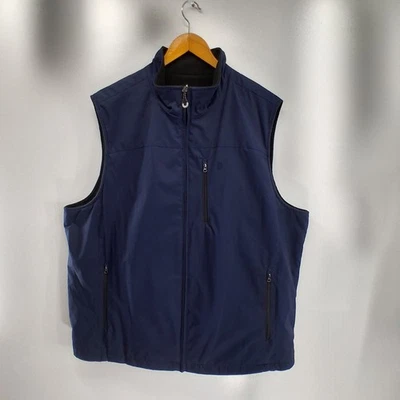 Izod PerformX Reversible Full Zip Vest Men’s 2XL Classic Navy/ Green Rip tech - Image 1 of 4