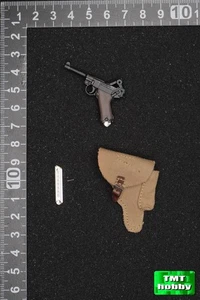 1:6 Scale DID D80185 WWII German DAK Supply Duty - P-08 Pistol w/ Canvas Holster - Picture 1 of 2