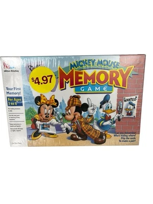 Juego de memoria Mickey Mouse 1994 Milton Bradley nuevo sellado Foto 1 de 4