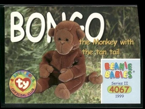 1999 Ty Beanie Babies II #155 Bongo the Monkey with the tan tail - Bild 1 von 2