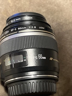 Canon EF-S 60mm f2.8 Macro USM Lens f/2.8 Ultrasonic w/UV Kenko Filter - Image 1 of 4