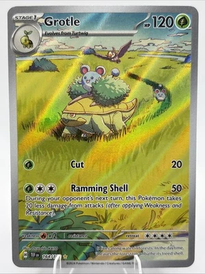 Pokémon TCG Grotle 164/162 SV05 Temporal Forces Card Holo Illustration Rare - Image 1 of 2