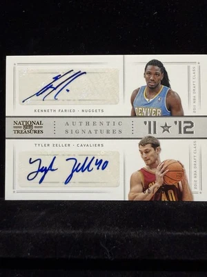 National Treasures 2011-12 Kenneth Faried Tyler Zeller Dual Signatures /25 - Image 1 of 2