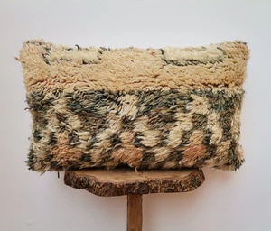 Marokkanische Handarbeit Kelim Beige Kissenbezug Überwurf Kissenhülle Sofa Boho. - Bild 1 von 4