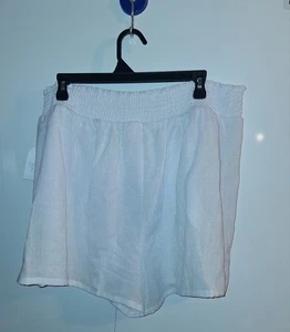 NWT Time And Tru White Pull-on Shorts Sz 2X - Picture 1 of 2