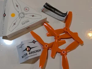 2 Paar DJI FPV Upgrade Propeller Drohne Blätter Orange Menge 4 Open Box Neu - Bild 1 von 8