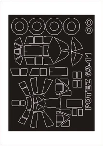 Montex SM48285 Potez 63-11  1/48 mask - Picture 1 of 1