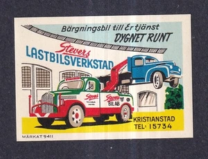 Sweden Poster Stamp  STEVERS TRUCK SERVICE KRISTIANSTAD  VF/MNH - Picture 1 of 1
