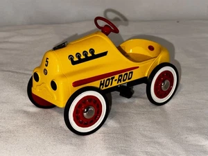 Hallmark Yellow Hot Rod Racer Kiddie Classics 1956 Pedal Car 6 inch - Picture 1 of 5