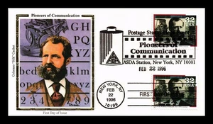 US COVER OTTMAR MERGENTHALER PIONEERS OF COMMUNICATION FDC COLORANO SILK CACHET - Picture 1 of 2