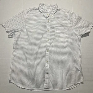 Gap Men's XL Short Sleeve Shirt Standard Fit, Stretch, White Polka Dots - Picture 1 of 7