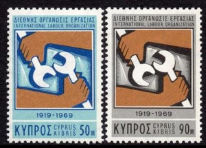Zypern MNH 1969 SG327-28 50th Anniversary of I.O.L - Bild 1 von 1