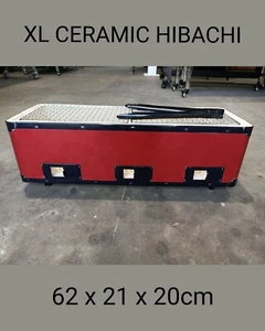New XL Ceramic Charcoal BBQ Grill / Hibachi / Yakitori - Red - Picture 1 of 2