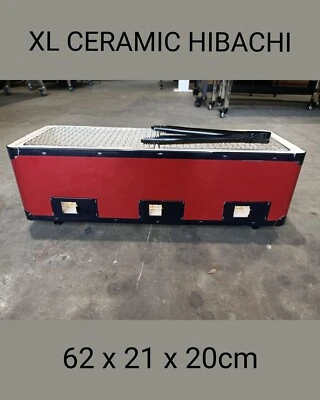 New XL Ceramic Charcoal BBQ Grill / Hibachi / Yakitori - Red - image 1 of 2