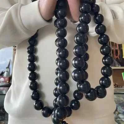 30mm 54 Shaolin Buda Monje Oración Mala Negro Cuentas Collar Kung Fu Traje Rosario Foto 1 de 4