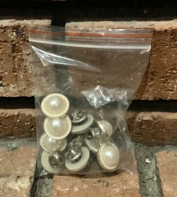 Pearl Buttons 10 Pk Half Dome 3/4” Wide - Image 1 of 2