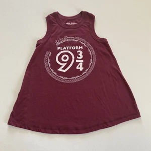 Harry Potter Girls Red Plum Platform 9 3/4 Graphic Tank Top Sz M Cotton Blend - Picture 1 of 10