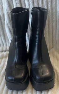 River Island womens black wedge ankle boots size UK5 Eur 38 Free Uk Tracked PP - Picture 1 of 5