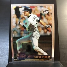 1996 Topps Chrome San Diego Padres Baseball Card #38 Steve Finley