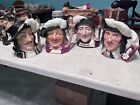 Royal Doulton "Four Musketeers" Figural 7 1/2” Toby Character Mugs 