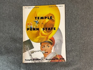 Penn State vs Temple University College Football Program 1949 Beaver Field - Picture 1 of 5