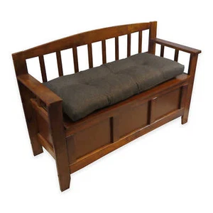14 x 36 x 3" Indoor Non-Slip Padded Universal Bench Seat Cushion Chestnut - Picture 1 of 4