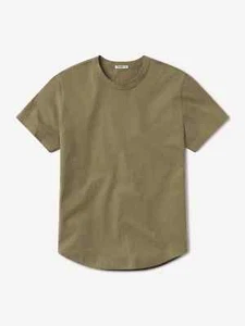 Buck Mason Curved Hem Fitted Crew Neck Tshirt - Picture 1 of 1