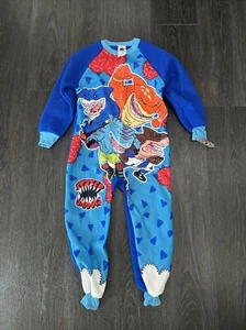 Vintage 90’s Street Sharks One Piece Pajamas Size 10 - Picture 1 of 6