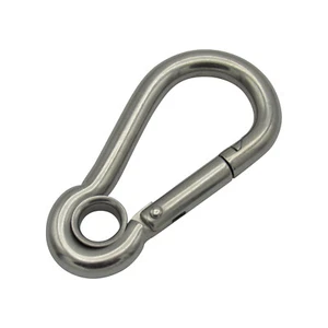 Carabiner Clip Snap Hook with Eyelet 12MM (Stainless Steel Carbine Wire Rope) - Picture 1 of 8
