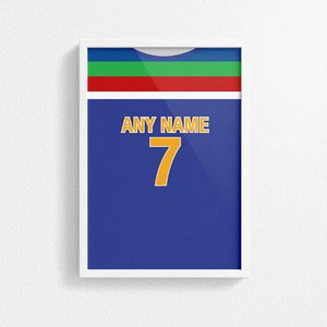 Personalised India Cricket World Cup Retro Kit Inspired Poster Print Gift - Foto 1 di 11