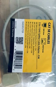 Netzwerk LAN ETHERNET 2 auf 1 RJ45 Splitter Kabel Adapter - RJ45 Splitter Kabel. - Bild 1 von 1