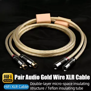 Cable HiFi XLR cable equilibrado con interconexión conector XLR macho a hembra de 3 pines - Imagen 1 de 8