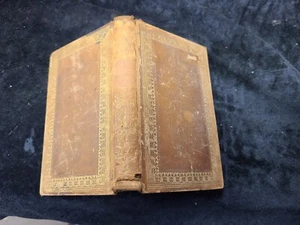 Antique 1840 Sacred Wreath Holy Scriptures Poetry Hardcover Leather Strahan - Picture 1 of 6