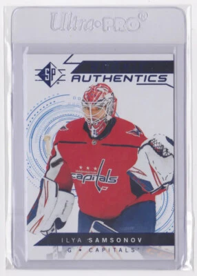 2018-19 UD SP HOCKEY AUTHENTICS ROOKIE BLUE SP ILYA SAMSONOV #116 CAPITALS - Image 1 of 2
