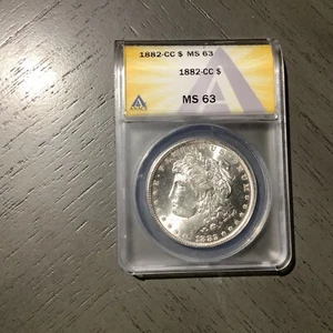 1882-CC Silver Morgan Dollar MS63 - Picture 1 of 2