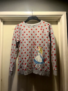 Cath Kidston X Disney Women's Alice In Wonderland Jumper Spots Size XS Preowned - Picture 1 of 3