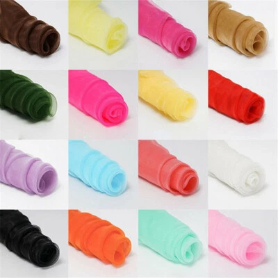 Wide Crystal Organza Voile wedding Craft Fabric Material per metre 38 colour - image 1 of 4