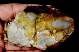 318 CT 11X53X81 mm NATURAL MEXICO CRAZY LACE AGATE ROUGH SLAB GEMSTONE RGB-15 - Picture 1 of 6
