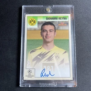 Giovanni Reyna Topps Merlin 95 Heritage On Card Auto Autograph BVB Dortmund USA - Imagen 1 de 2