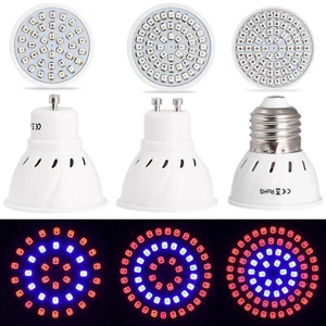 LED Bulb Grow Light E27 GU10 6W 8W 10W 2835 SMD Plant Flower Hydroponic Aquarium - Picture 1 of 15