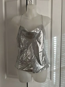 Alice + Olivia By Stacey Bendet Silver Tank Gr. XS - Bild 1 von 11