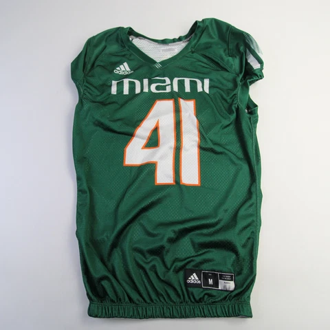 Miami Hurricanes adidas Practice Jersey - Football Men's Green Used Cover