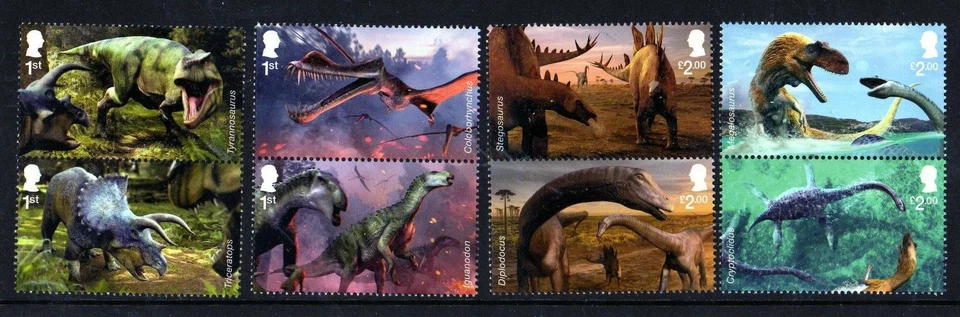 2024-DINOSAURS-4 PAIRS-MINT - image 1 of 1