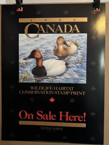 Point of Sale Poster 1986 Canada Duck Stamp Print J. F. Landsdowne - Bild 1 von 5